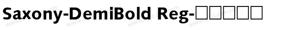 Saxony-DemiBold Reg字体转换
